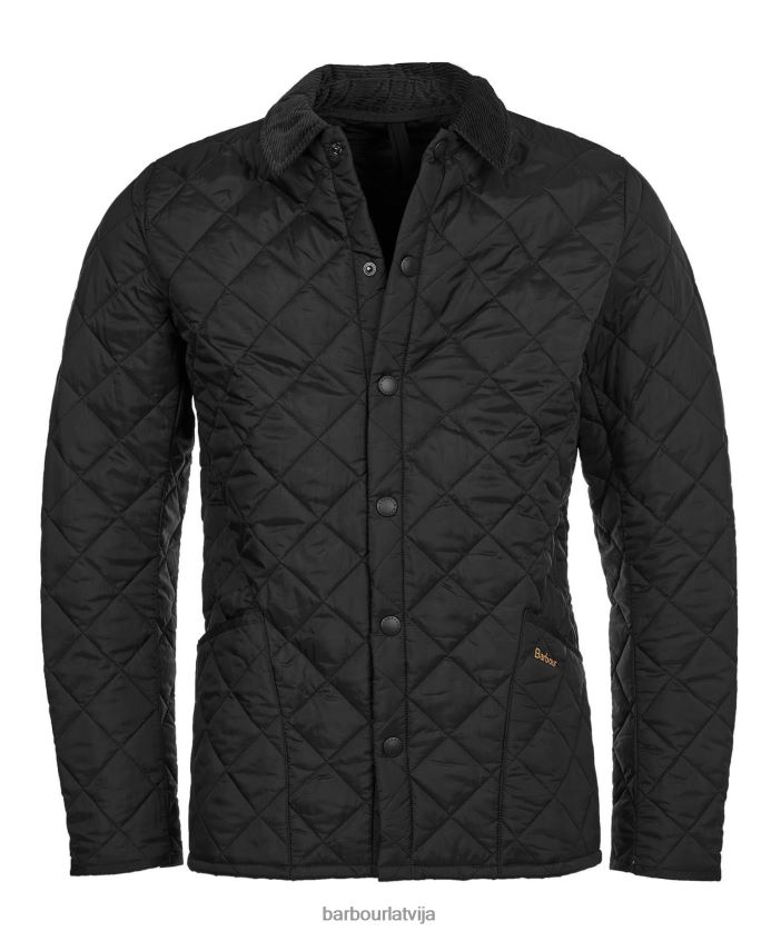 Barbour vīriešiem heritage liddesdale stepēta jaka P8J88A98 apģērbs melns