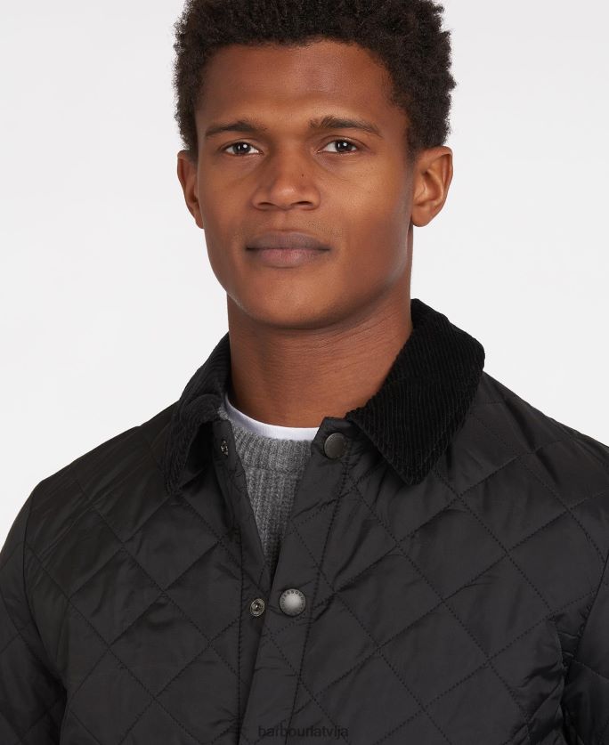 Barbour vīriešiem heritage liddesdale stepēta jaka P8J88A98 apģērbs melns