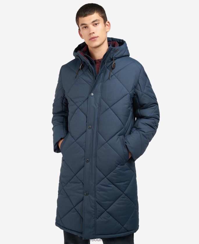 Barbour vīriešiem melbury stepēta jaka P8J88A166 apģērbs melns/kordovāns