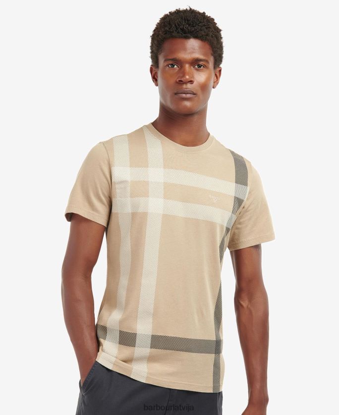 Barbour vīriešiem Norman t-krekls P8J88A949 apģērbs mazgāts akmens