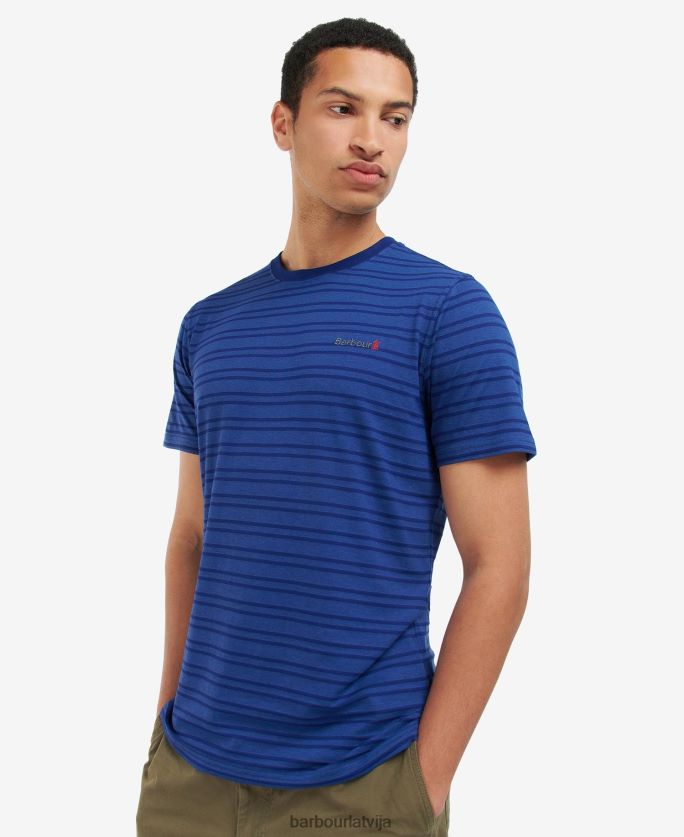 Barbour vīriešiem Stainton svītrains t-krekls P8J88A853 apģērbs tintes zils