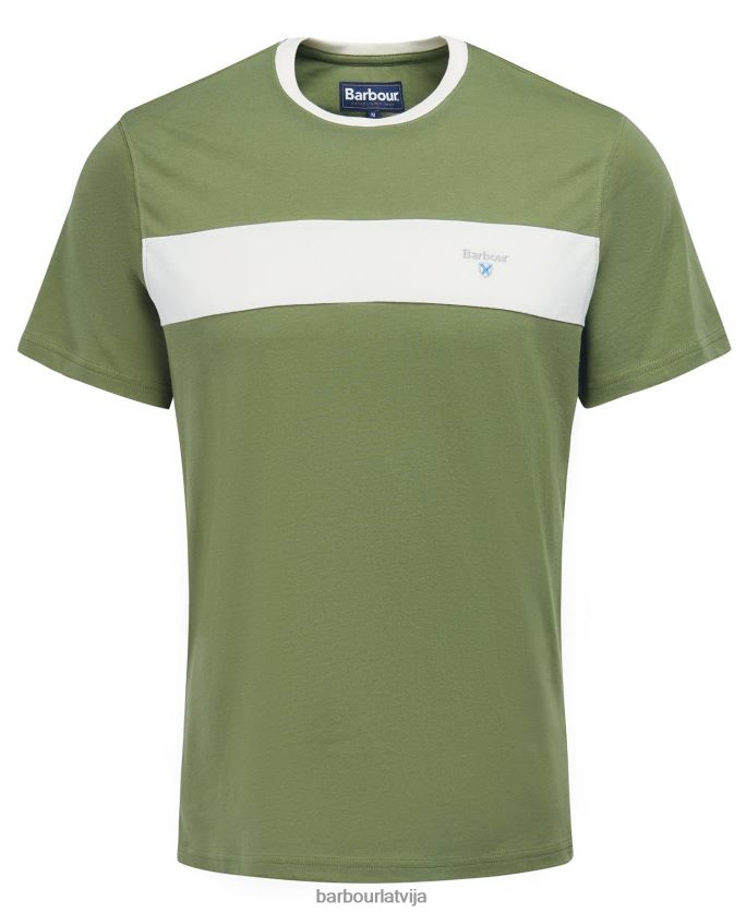 Barbour vīriešiem Steaford paneļa t-krekls P8J88A788 apģērbs klasisks balts