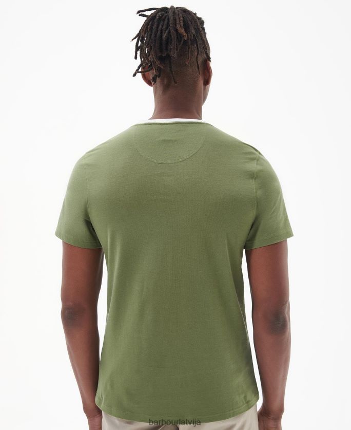 Barbour vīriešiem Steaford paneļa t-krekls P8J88A788 apģērbs klasisks balts