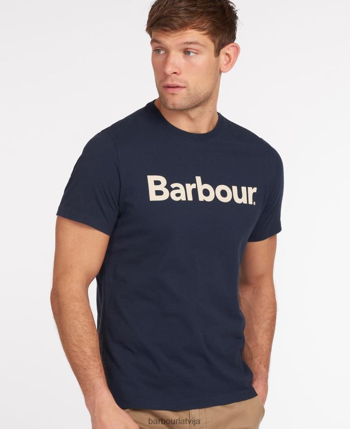 Barbour vīriešiem T-krekls ar logotipu P8J88A768 apģērbs jauna flote