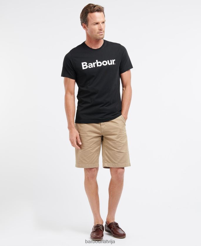 Barbour vīriešiem T-krekls ar logotipu P8J88A933 apģērbs koraļļu smiltis