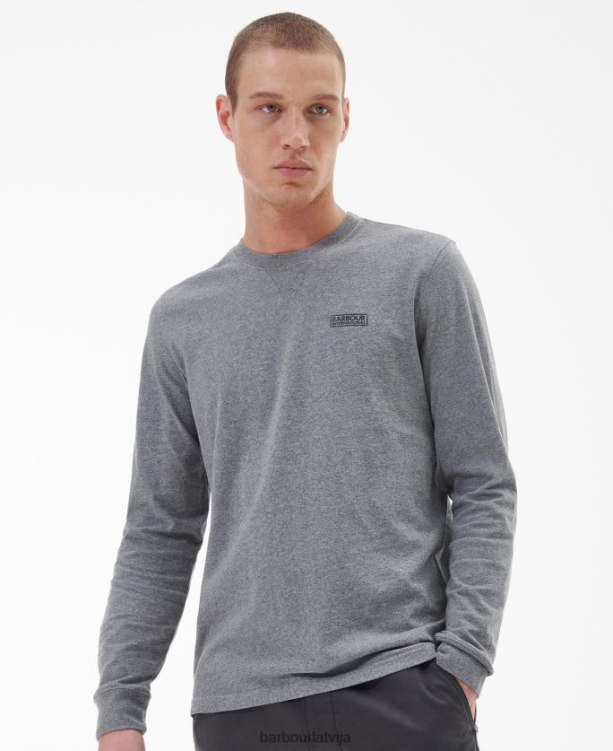 Barbour vīriešiem T-krekls ar logotipu ar garām piedurknēm P8J88A899 apģērbs melns