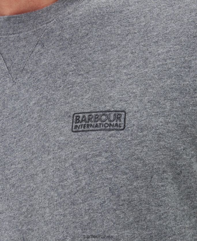 Barbour vīriešiem T-krekls ar logotipu ar garām piedurknēm P8J88A899 apģērbs melns