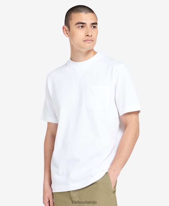 Barbour vīriešiem Williams kabatas t-krekls P8J88A958 apģērbs balinātas olīvas