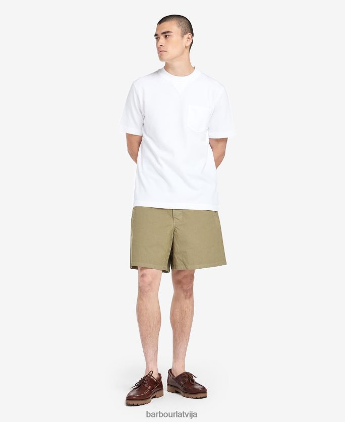 Barbour vīriešiem Williams kabatas t-krekls P8J88A958 apģērbs balinātas olīvas