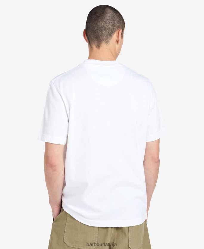Barbour vīriešiem Williams kabatas t-krekls P8J88A958 apģērbs balinātas olīvas