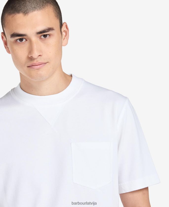 Barbour vīriešiem Williams kabatas t-krekls P8J88A958 apģērbs balinātas olīvas