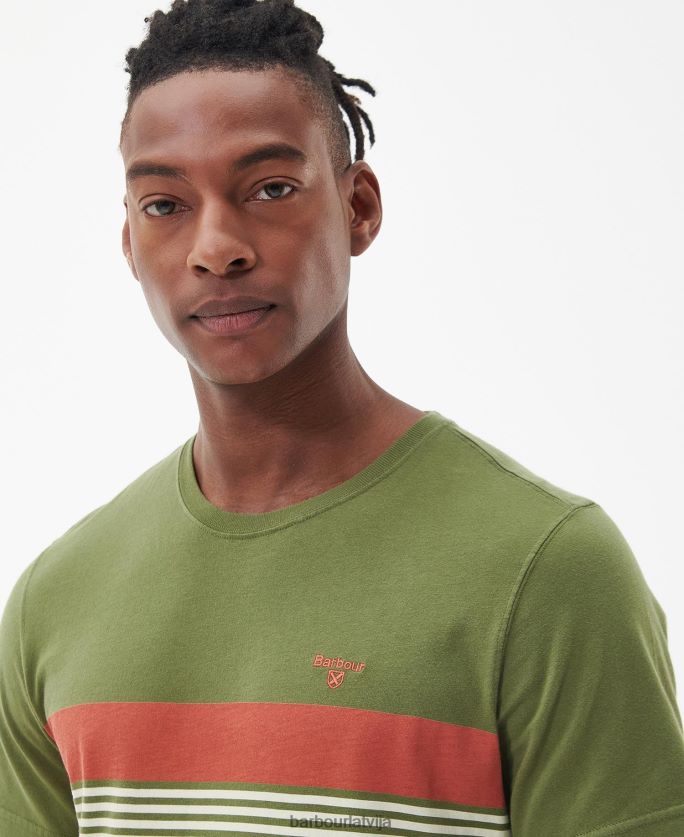 Barbour vīriešiem braeside t-krekls P8J88A892 apģērbs dedzināta olīve