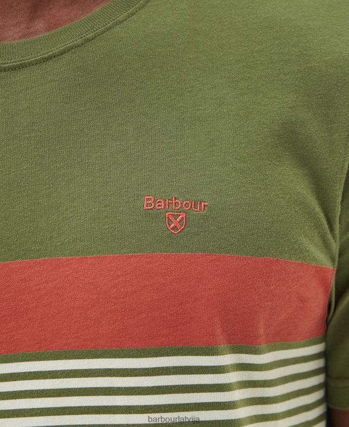 Barbour vīriešiem braeside t-krekls P8J88A892 apģērbs dedzināta olīve
