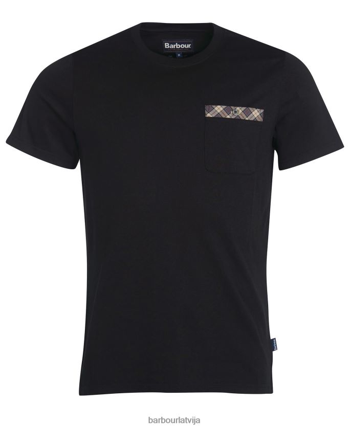 Barbour vīriešiem durness kabatas t-krekls P8J88A857 apģērbs balts