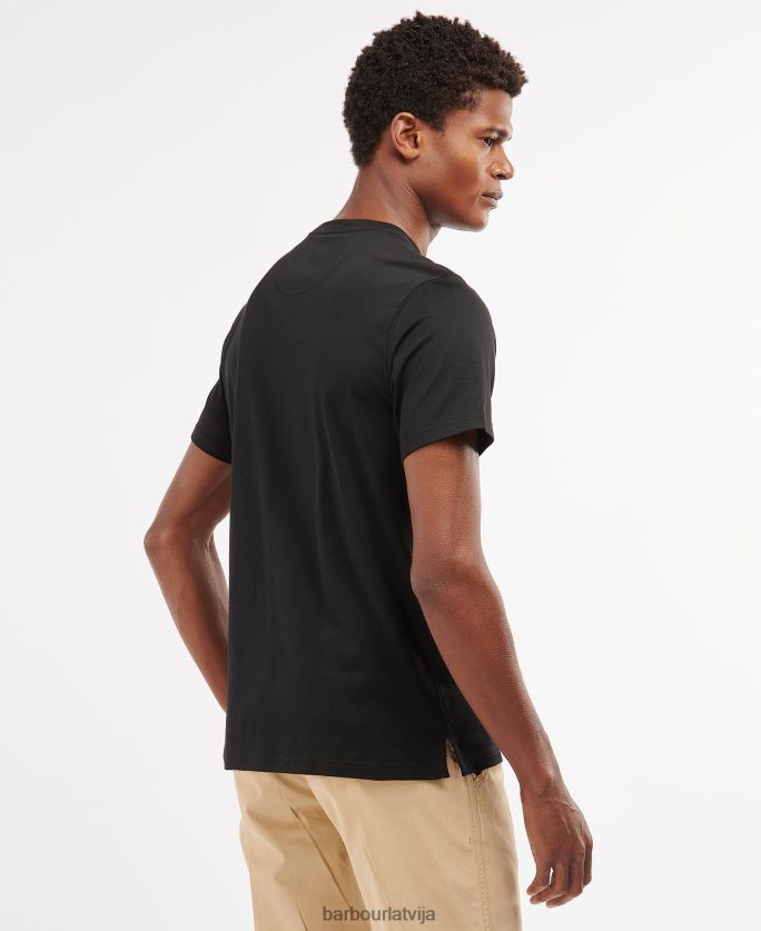 Barbour vīriešiem durness kabatas t-krekls P8J88A857 apģērbs balts