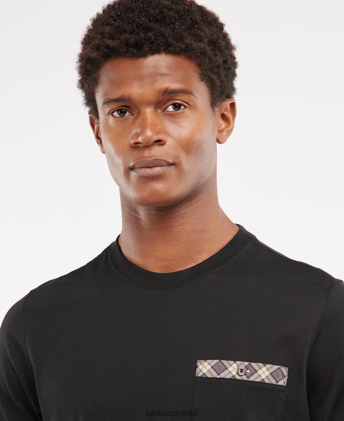 Barbour vīriešiem durness kabatas t-krekls P8J88A857 apģērbs balts