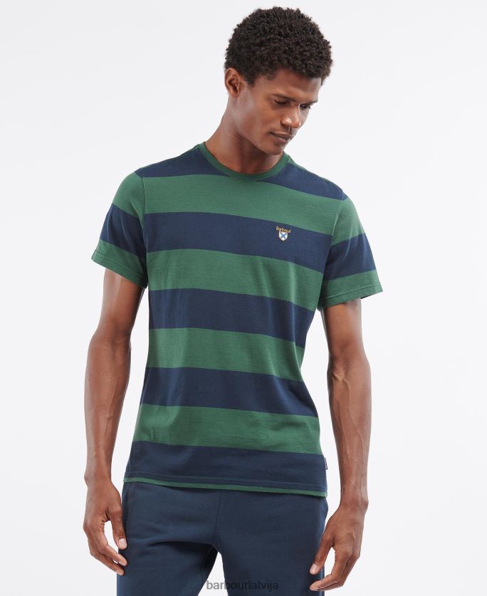 Barbour vīriešiem kornela svītru t-krekls P8J88A906 apģērbs platāns