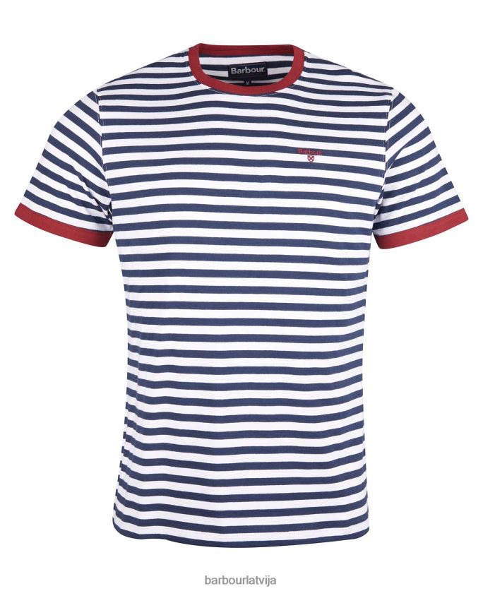 Barbour vīriešiem piestātnes svītru t-krekls P8J88A785 apģērbs flote
