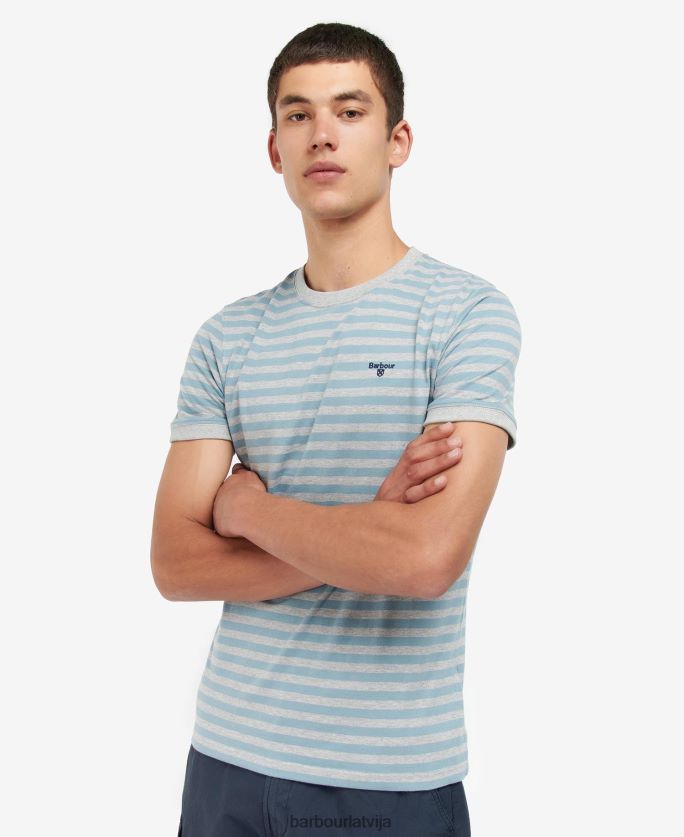 Barbour vīriešiem piestātnes svītru t-krekls P8J88A794 apģērbs flote