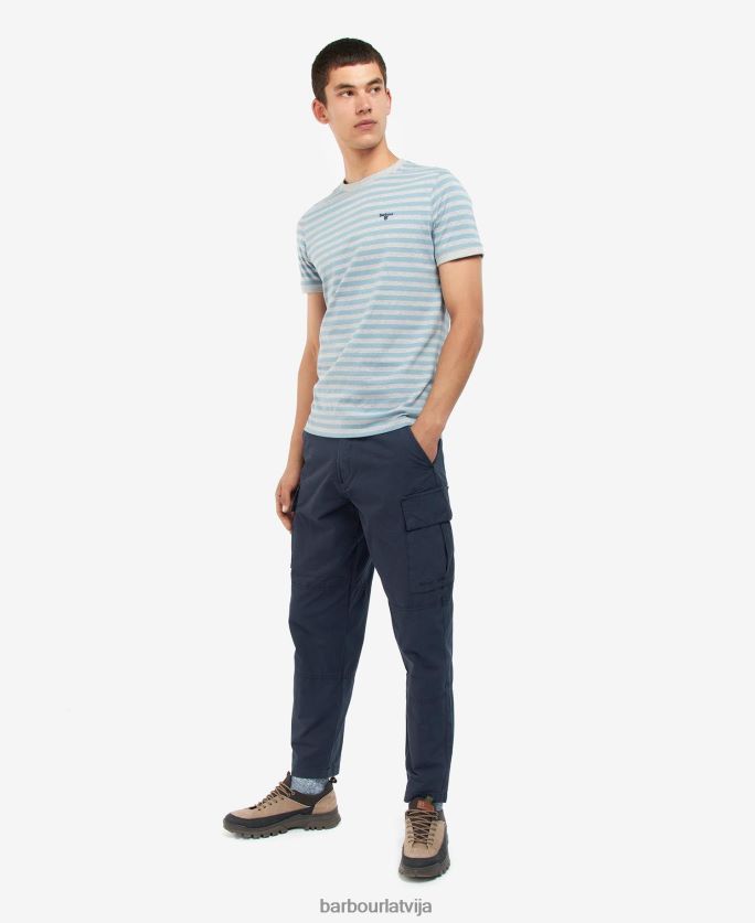 Barbour vīriešiem piestātnes svītru t-krekls P8J88A794 apģērbs flote