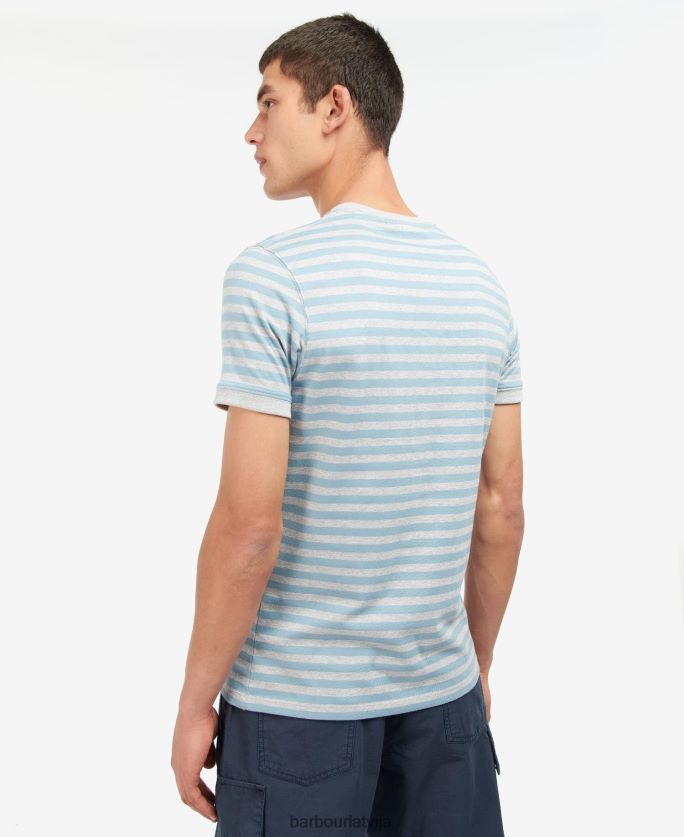 Barbour vīriešiem piestātnes svītru t-krekls P8J88A794 apģērbs flote