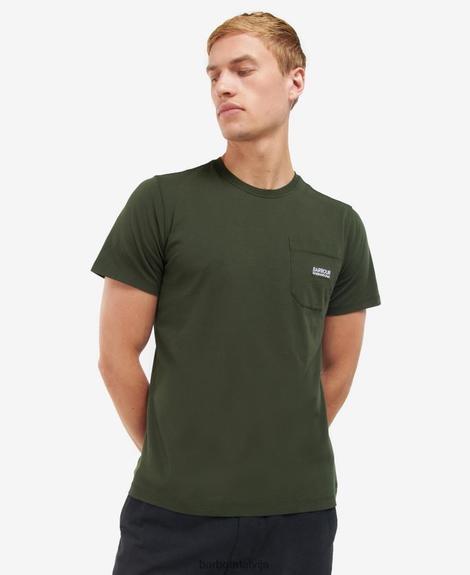 Barbour vīriešiem radok kabatas t-krekls P8J88A955 apģērbs mežs