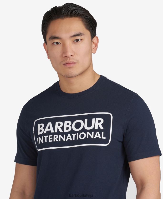 Barbour vīriešiem starptautiskais t-krekls būtisks liels logotips P8J88A896 apģērbs balts