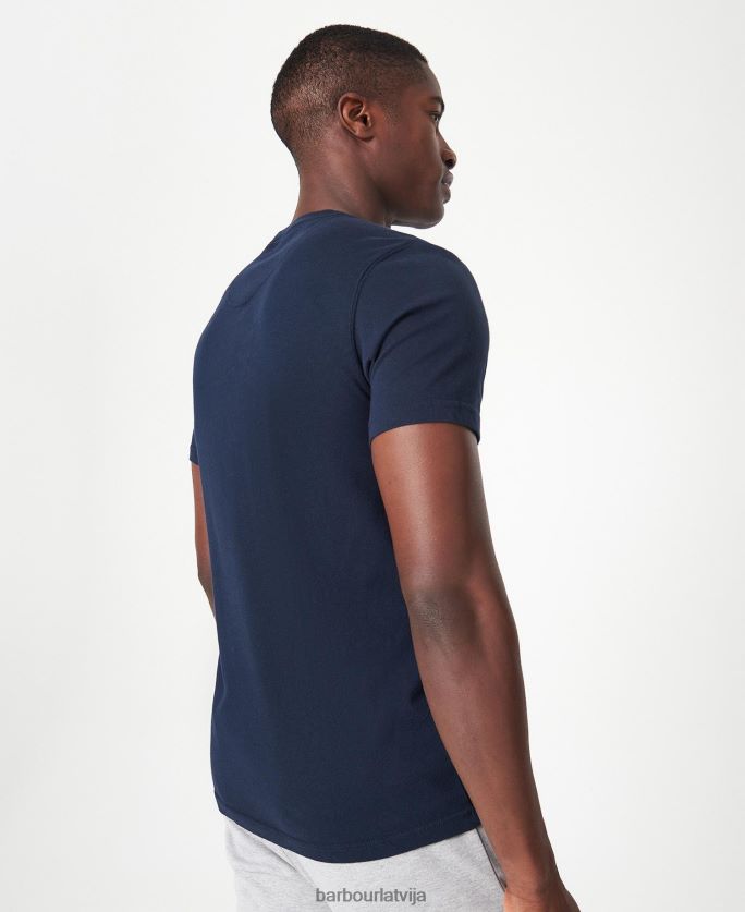 Barbour vīriešiem starptautisks t-krekla mazs logotips P8J88A766 apģērbs melns