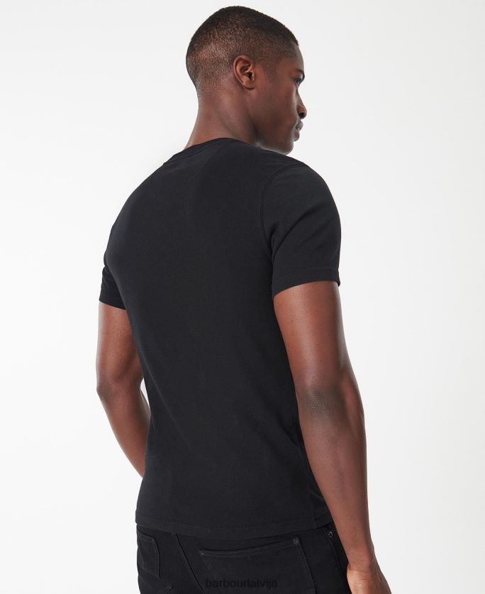 Barbour vīriešiem starptautisks t-krekla mazs logotips P8J88A787 apģērbs melns
