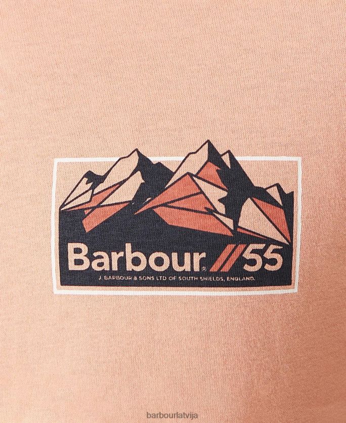 Barbour vīriešiem stikla t-krekls P8J88A783 apģērbs čuksti balts