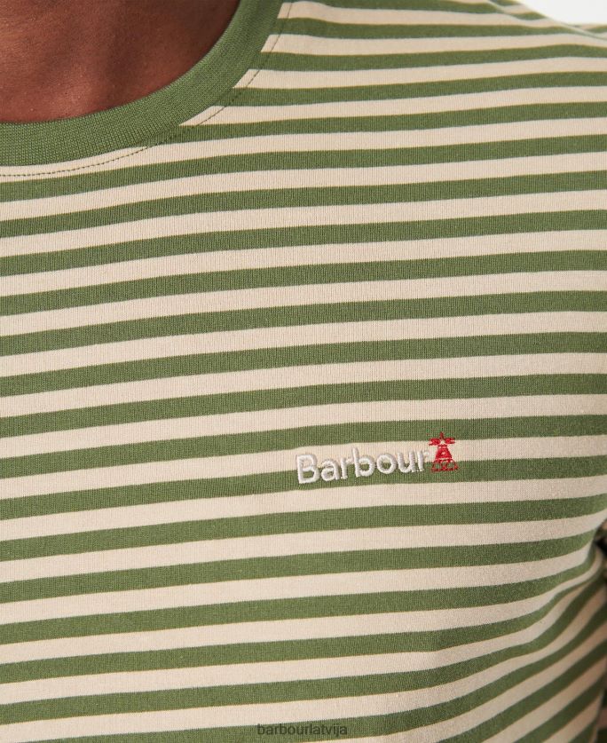 Barbour vīriešiem t-krekls ar zilu svītru P8J88A746 apģērbs izbalējis oranžs