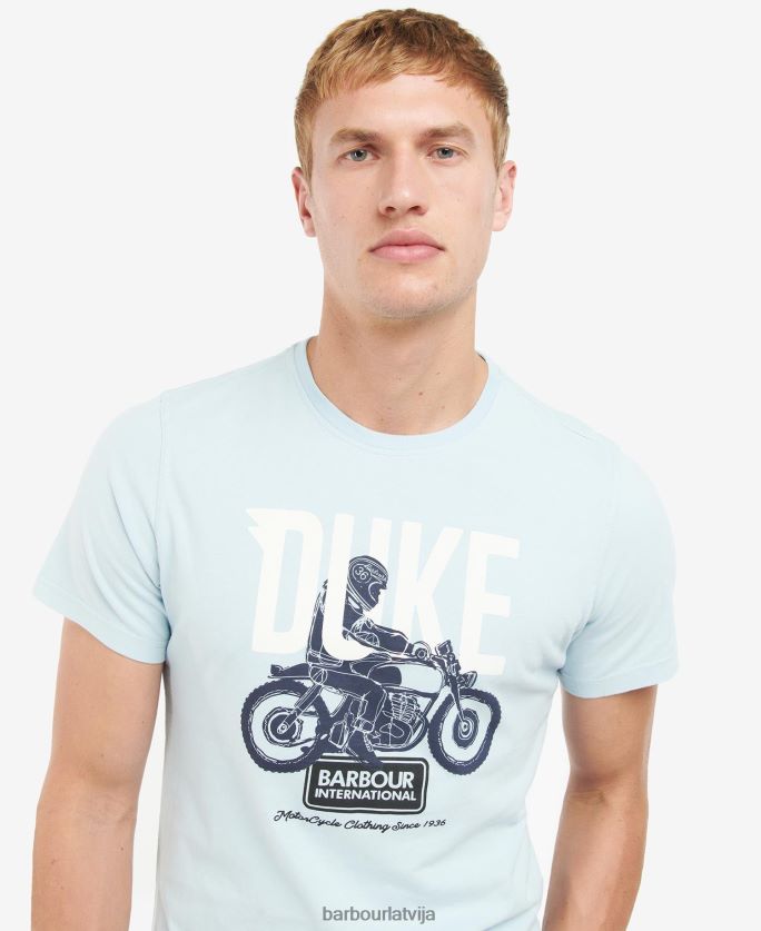 Barbour vīriešiem taupīgs t-krekls ar grafisku apdruku P8J88A841 apģērbs bālas debesis