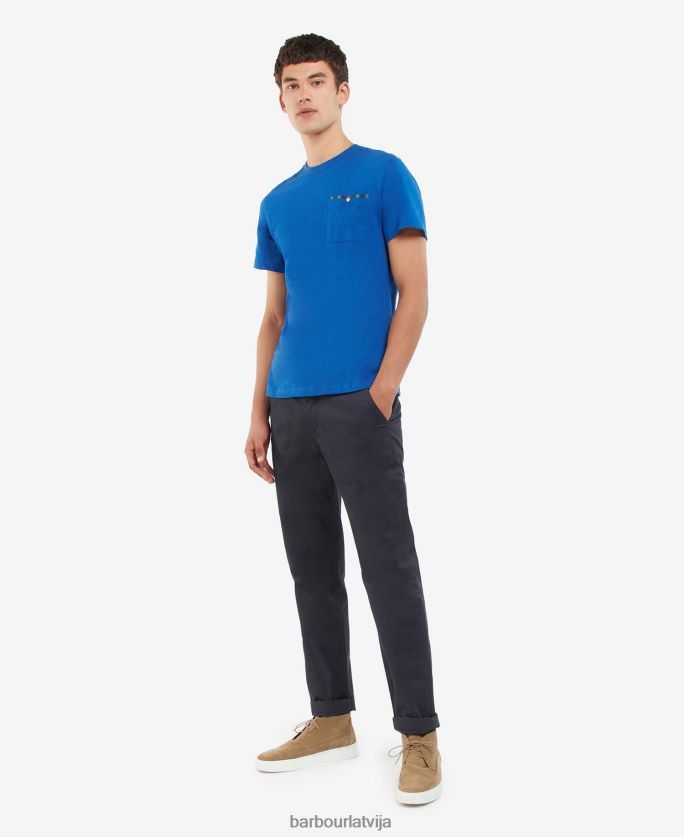 Barbour vīriešiem tayside t-krekls P8J88A947 apģērbs Monako zils