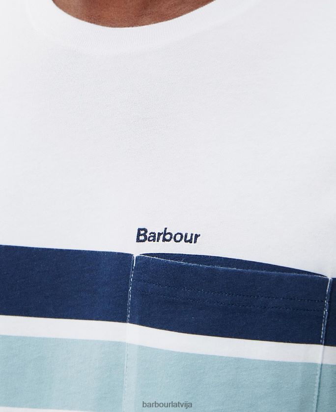 Barbour vīriešiem tindale t-krekls P8J88A776 apģērbs klasisks balts