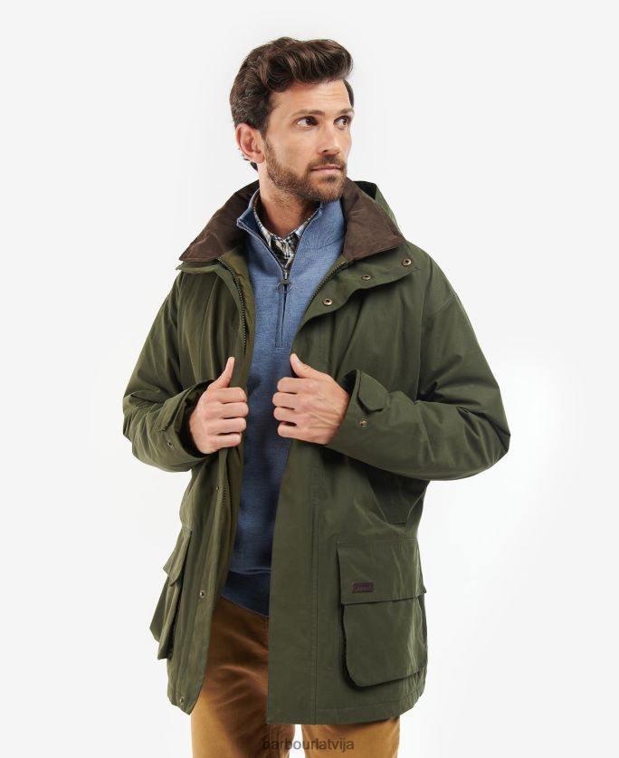 Barbour vīriešiem beaconsfield jaka P8J88A187 apģērbs olīvu