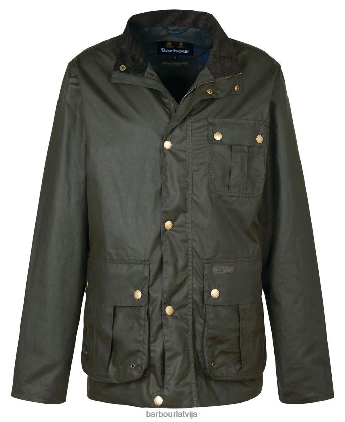 Barbour vīriešiem Dunlin vaskota jaka P8J88A26 apģērbs olīvu/klasiskais tartāns