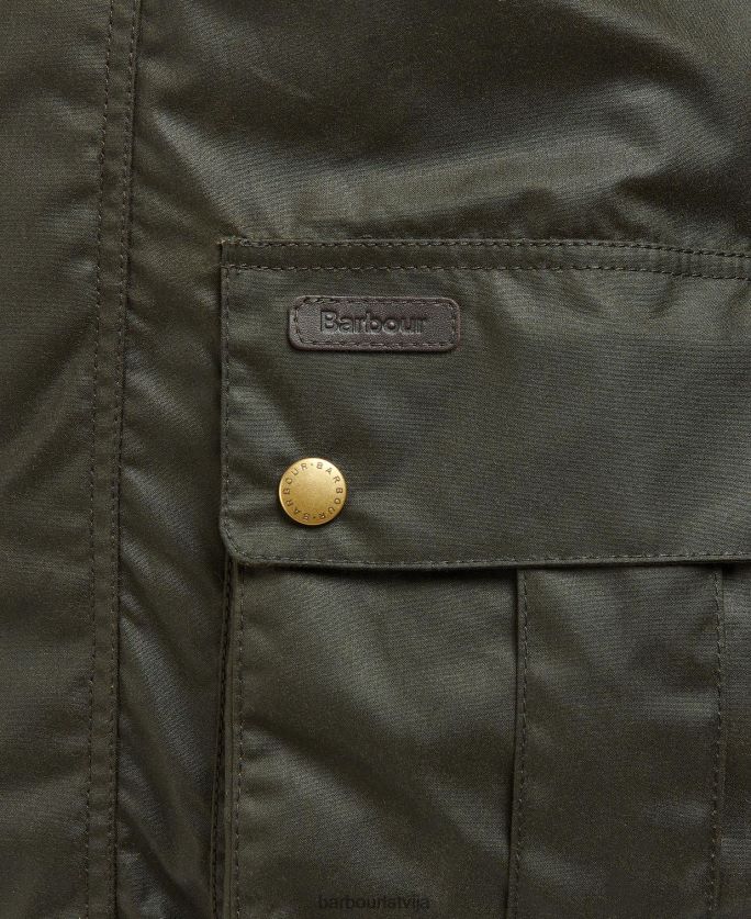 Barbour vīriešiem Dunlin vaskota jaka P8J88A26 apģērbs olīvu/klasiskais tartāns