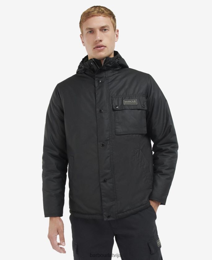 Barbour vīriešiem Westbourne vaskota jaka P8J88A55 apģērbs klasisks melns