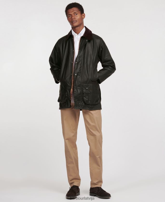 Barbour vīriešiem beaufort vaskota kokvilnas jaka P8J88A15 apģērbs melns