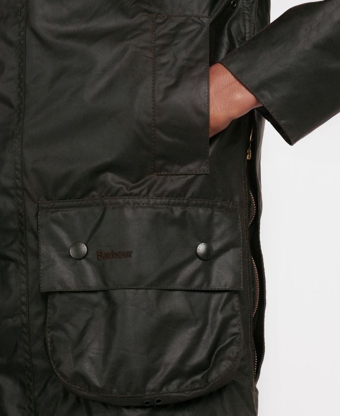 Barbour vīriešiem beaufort vaskota kokvilnas jaka P8J88A15 apģērbs melns