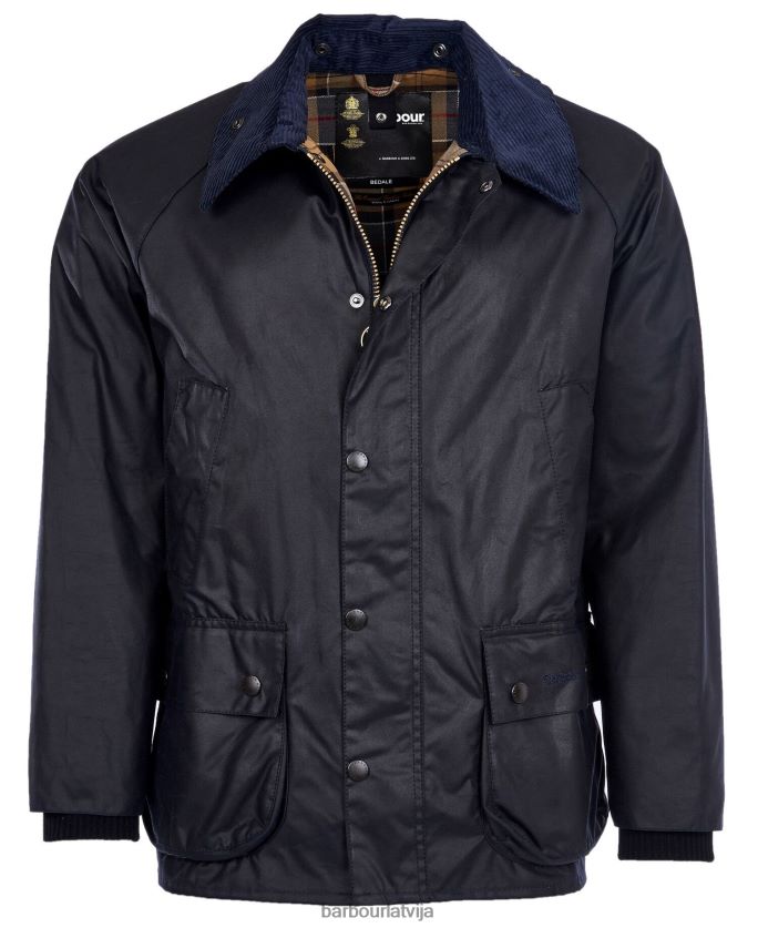 Barbour vīriešiem bedale vaska jaka P8J88A19 apģērbs melns