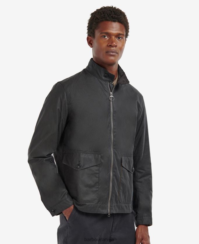 Barbour vīriešiem harben vaskota jaka P8J88A61 apģērbs klasisks pelēks