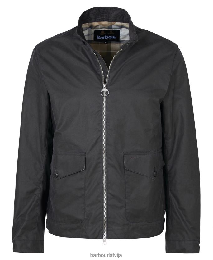 Barbour vīriešiem harben vaskota jaka P8J88A61 apģērbs klasisks pelēks