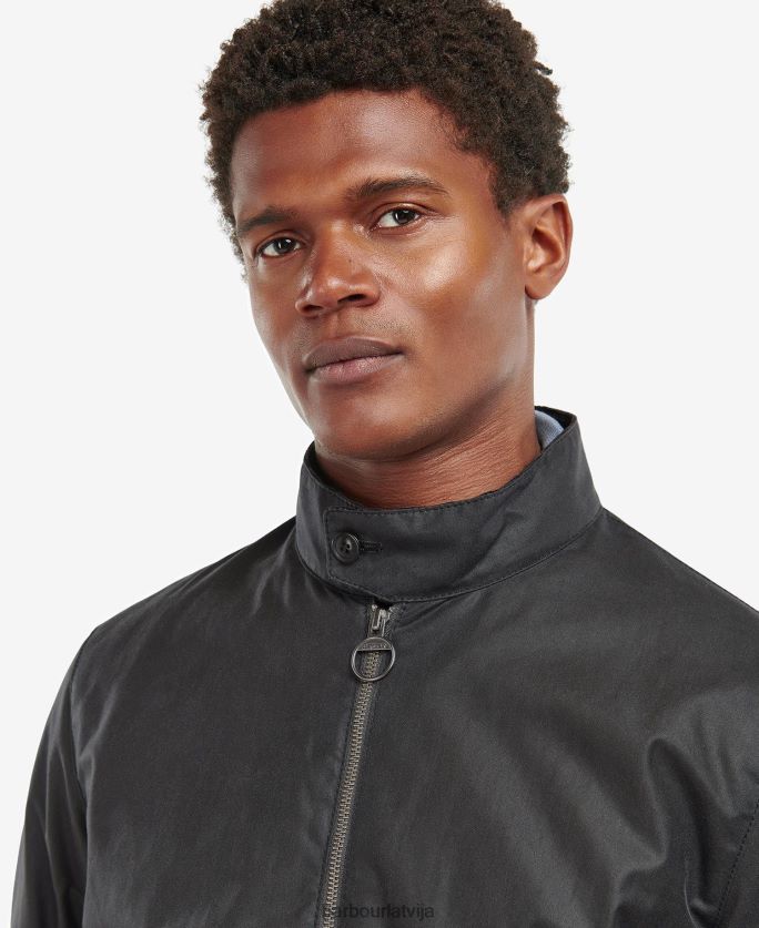 Barbour vīriešiem harben vaskota jaka P8J88A61 apģērbs klasisks pelēks