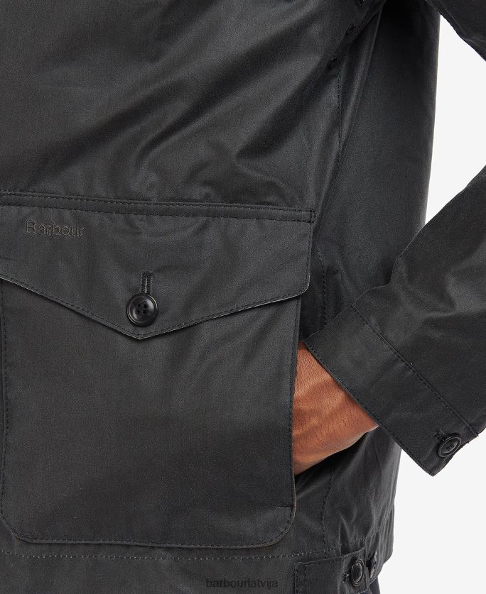 Barbour vīriešiem harben vaskota jaka P8J88A61 apģērbs klasisks pelēks