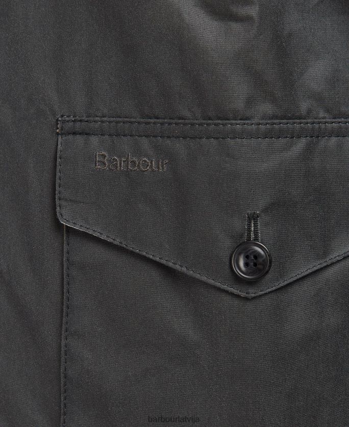 Barbour vīriešiem harben vaskota jaka P8J88A61 apģērbs klasisks pelēks