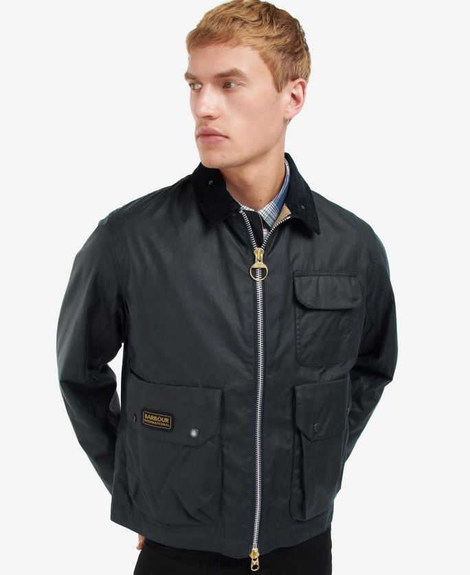 Barbour vīriešiem harlow vaskota jaka P8J88A67 apģērbs smiltis