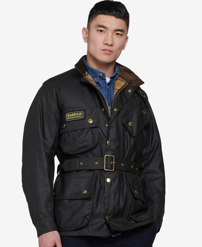 Barbour vīriešiem starptautiska oriģināla vaskota jaka P8J88A27 apģērbs flote