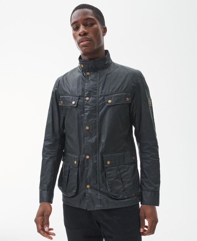 Barbour vīriešiem viegla hercoga vaskota kokvilnas jaka P8J88A31 apģērbs salvija