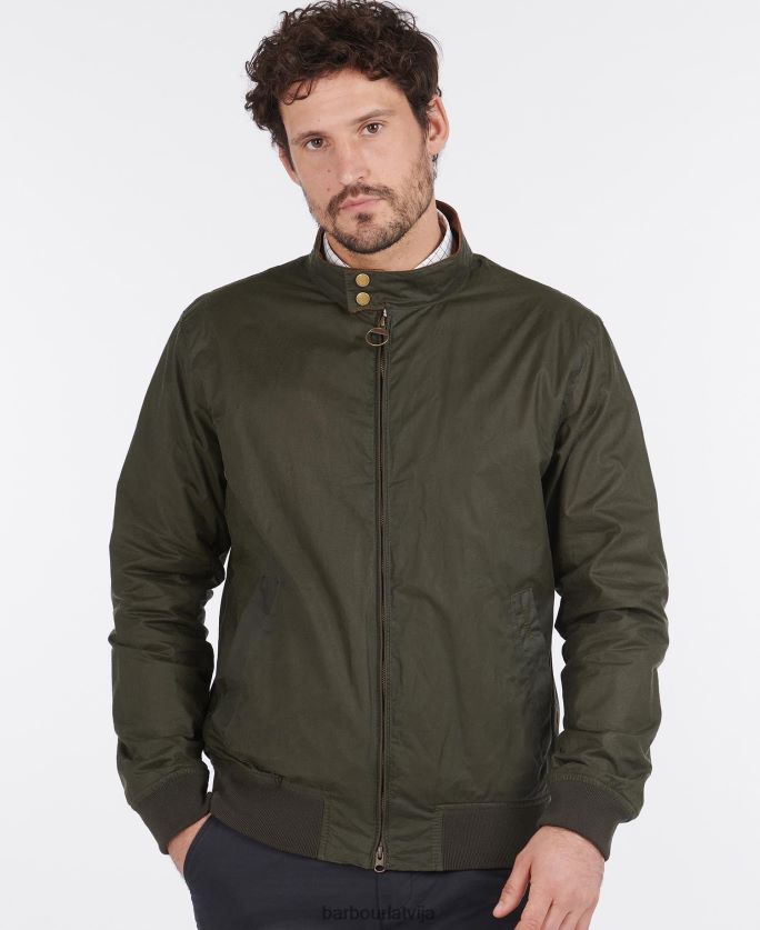 Barbour vīriešiem viegla royston vaskota kokvilnas jaka P8J88A11 apģērbs melns